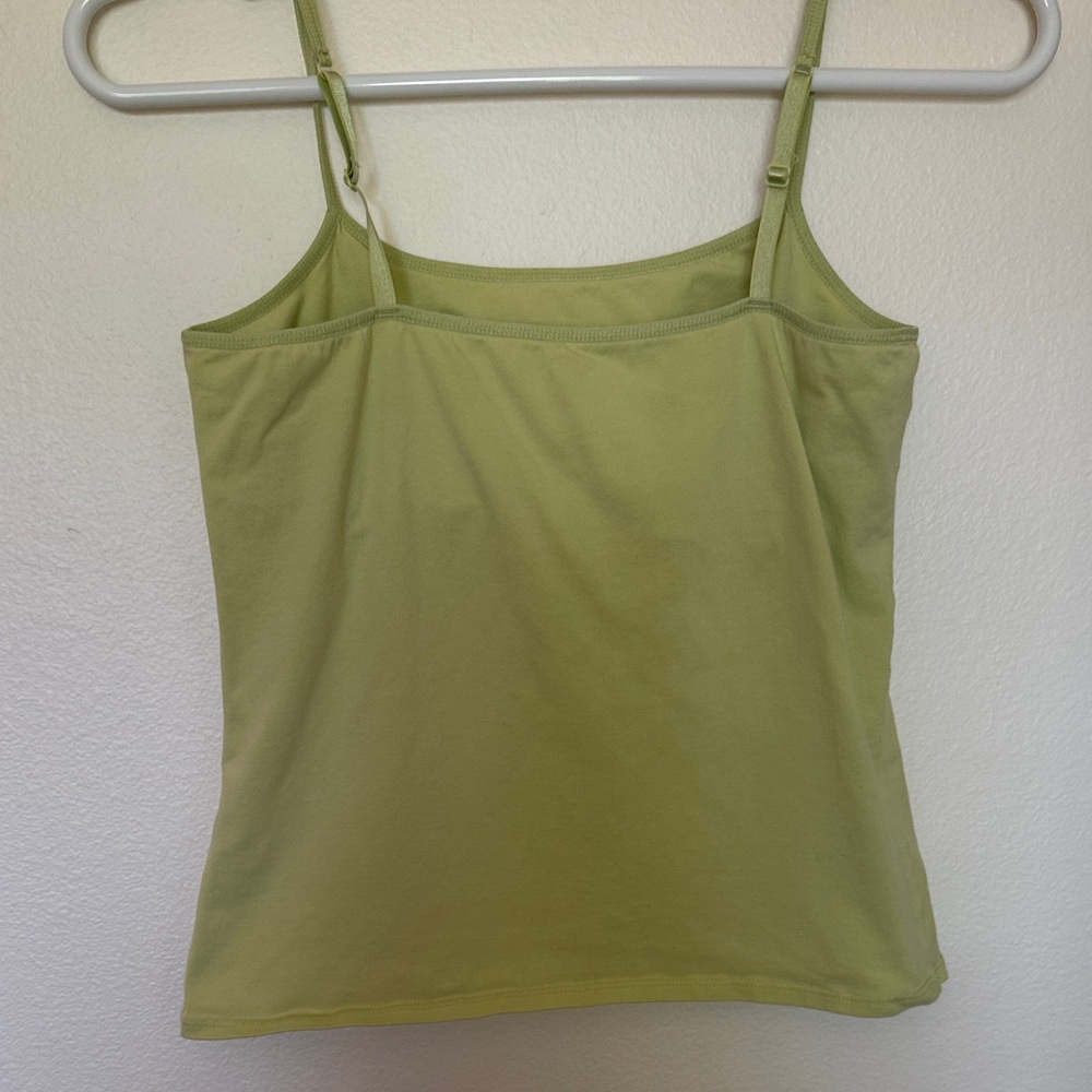 J.Jill Lime Green Adjustable Strap Tank Top with Shelf Bra - Picture 2 of 4